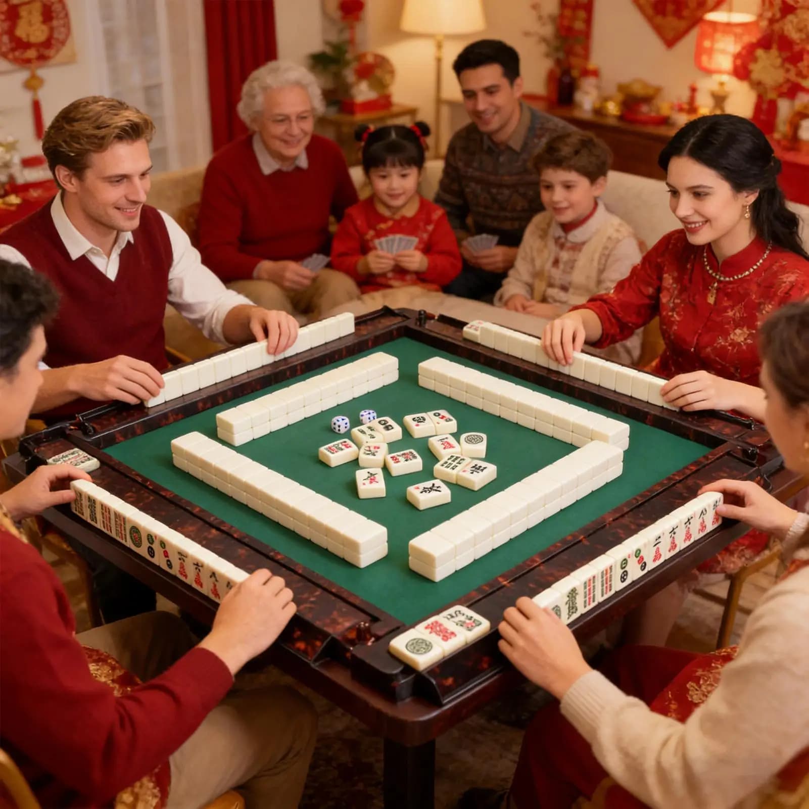 Porta Tessere Mahjong Antiscivolo a 4 Pezzi, Organizzatore a Tartaruga con Spingi Tessere per Giocatori, Anziani, Hobbisti, Sala Giochi