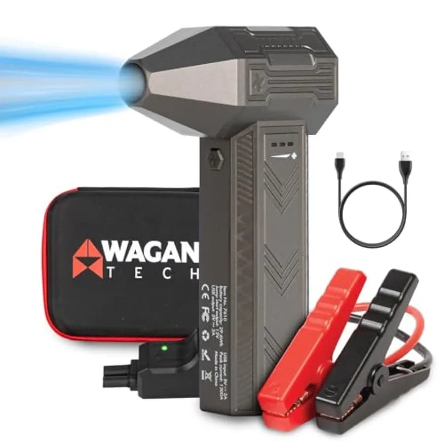 EL iOnBoost V8 Jet 1200A Peak Jump Starter con Turbo Air Blower, Avviatore d'emergenza portatile al litio da 12V per auto fino a 4.0L V8 o 2.0L Diesel