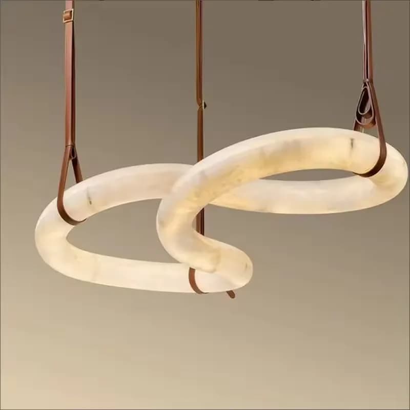 Lampadario per illuminazione villa a diodi emettitori di luce, lampadario ad anello per interni