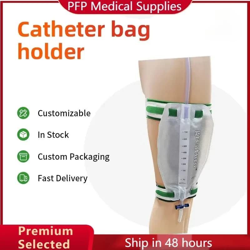 AP01 for Adjustable Foley Catheter Leg Strap Nylon Polyester Cotton Blend Washable Friendly Urine Bag Fixation Belt