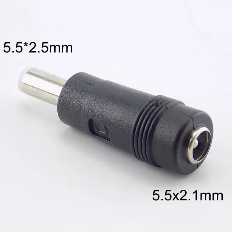 Adattatore connettore di alimentazione CC da 5,5 x 2,1 mm femmina a 5,5 x 2,5 mm maschio Laptop 5,5 * 2,1 femmina a maschio 5,5 * 2,5