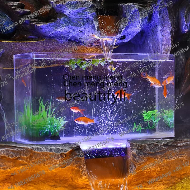 X Water curtain wall living room fish tank rockery fountain landscape courtyard feng shui wheel ornament