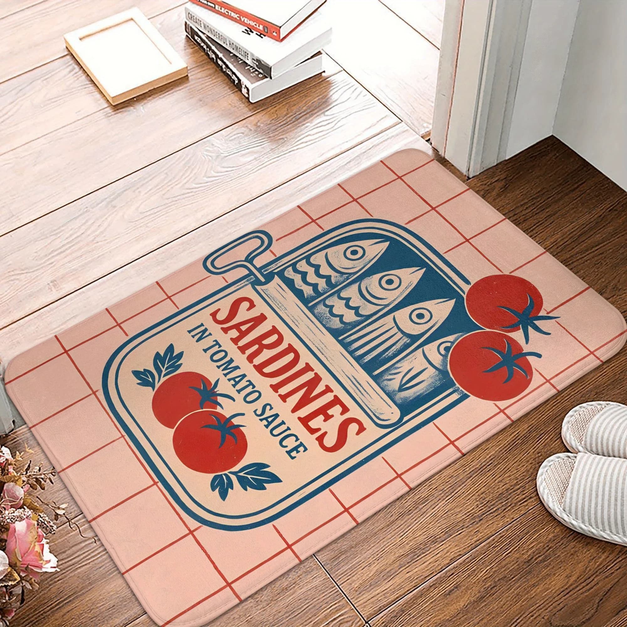 Whalecome Whale Doormat Cute Whale Shaped Welcome Pun Non Slip Floor Mat for Coastal Home