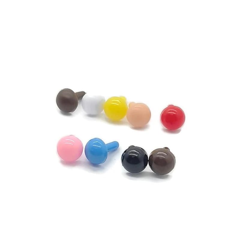 1.8/2/2.5/3/3.5/4/5/6mm Plastica Mestiere Occhi di Bambola Occhi di Animali Per Amigurumi Bambola Uncinetto Peluche Accessori FAI DA TE 100 pz/lotto