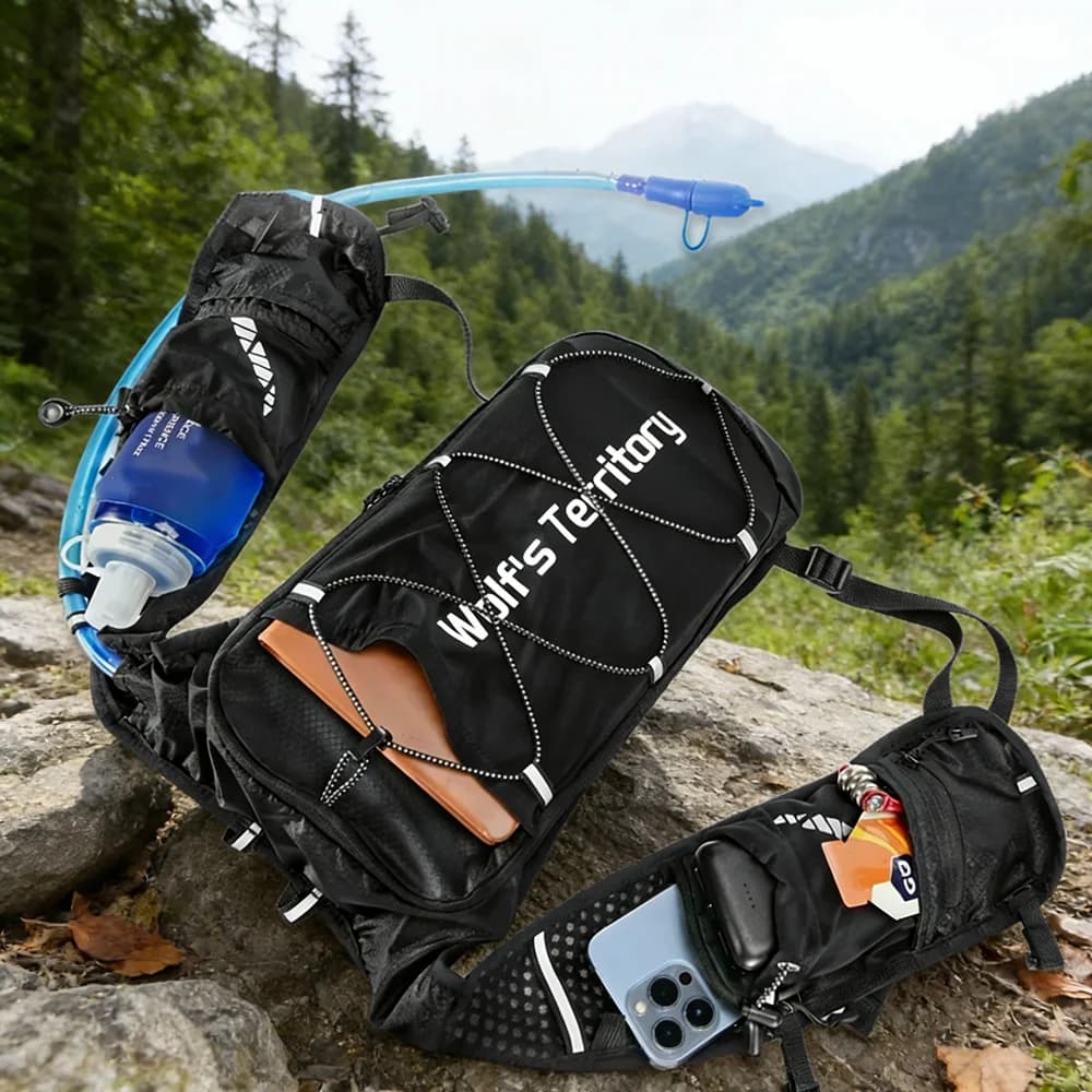 Running water vest backpack Lightweight and breathable backpack Hiking backpack Trail Running Cycling Race Marathon Man Woman
