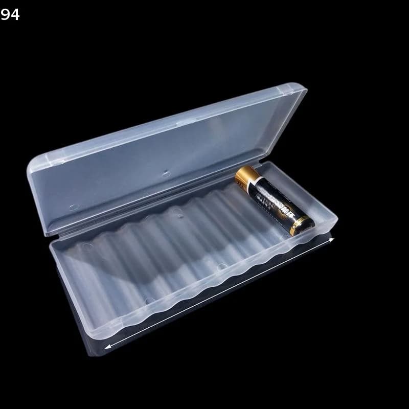 Scatola di immagazzinaggio batteria AAA da 10 slot, supporto contenitore batteria in plastica durevole da 1/3/5 pezzi, accessorio organizer per custodia rigida.