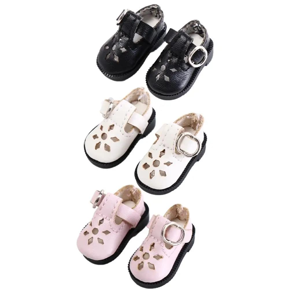 Scarpe da bambola da 3.2cm per giocattolo per bambole Blythes, 1/8 Mini scarpe da bambola in pelle per Blyth Azone BJD, accessori per scarpe Casual