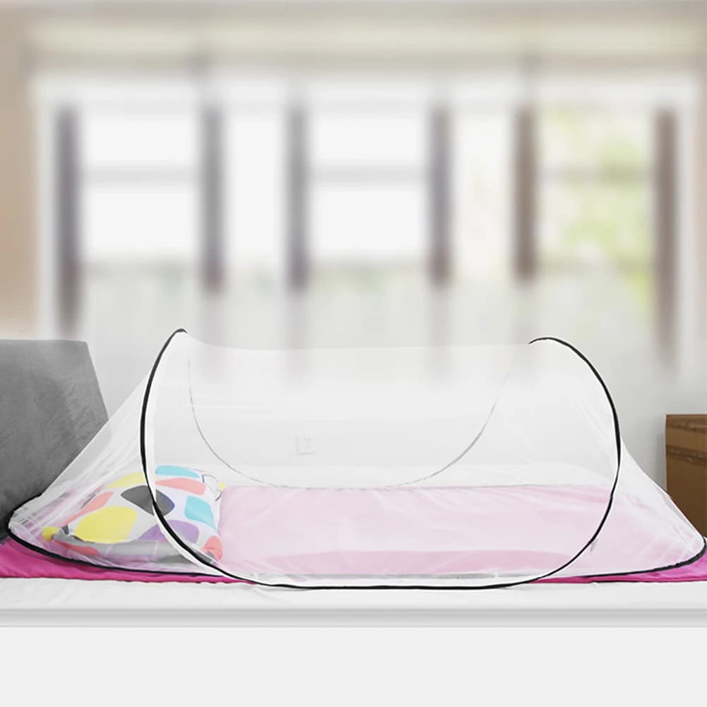 Pop-Up Mosquito Net Tent with Zipper Travel Mosquito Net Portable Outdoor Camping Mosquito Net for Baby Adults Trip