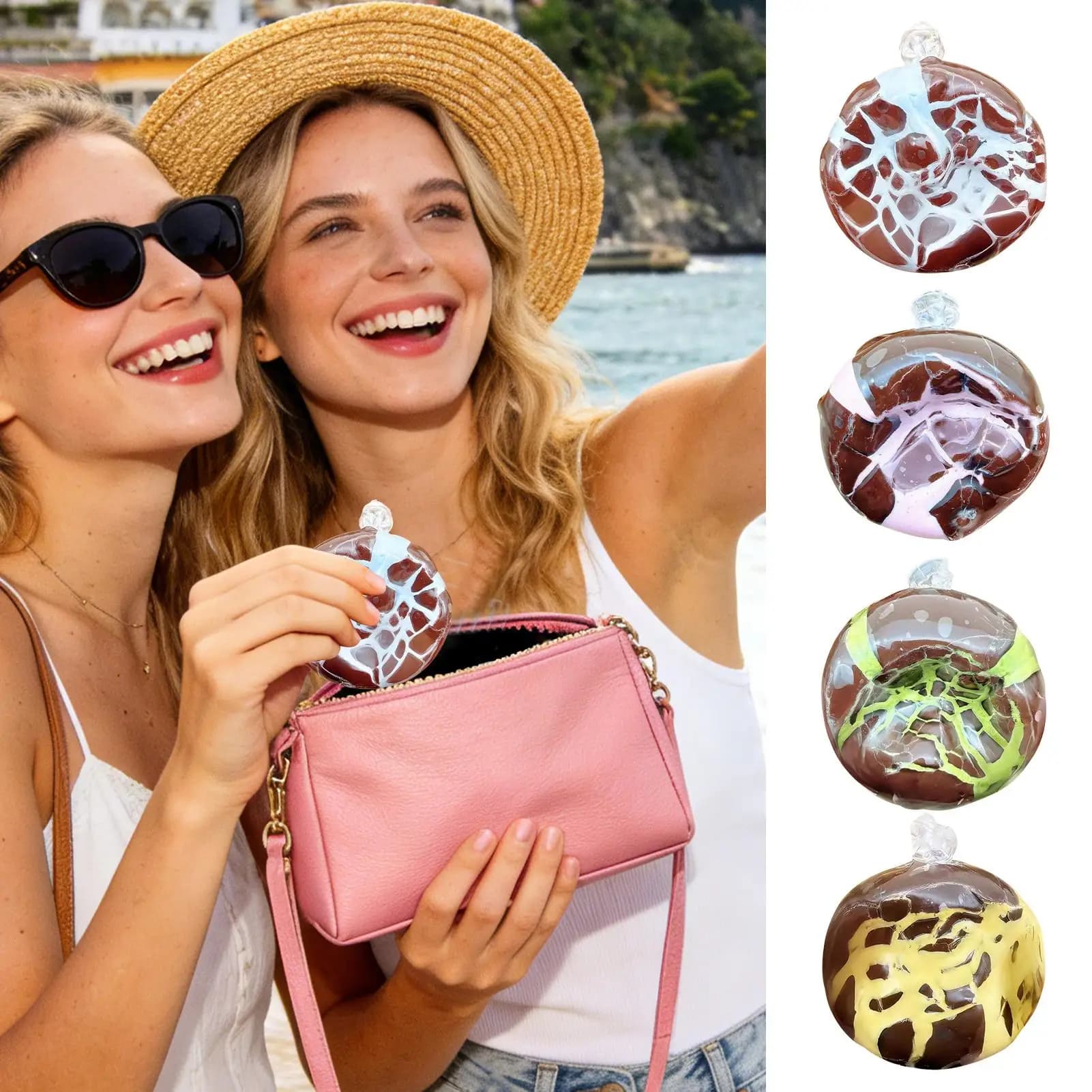 Palline Antistress per Adulti a Lenta Risposta, Giocattolo con Rivestimento in Cera, Design a Cioccolato Croccante, Giocattolo Antistress per Bambini, Adulti e Adolescenti