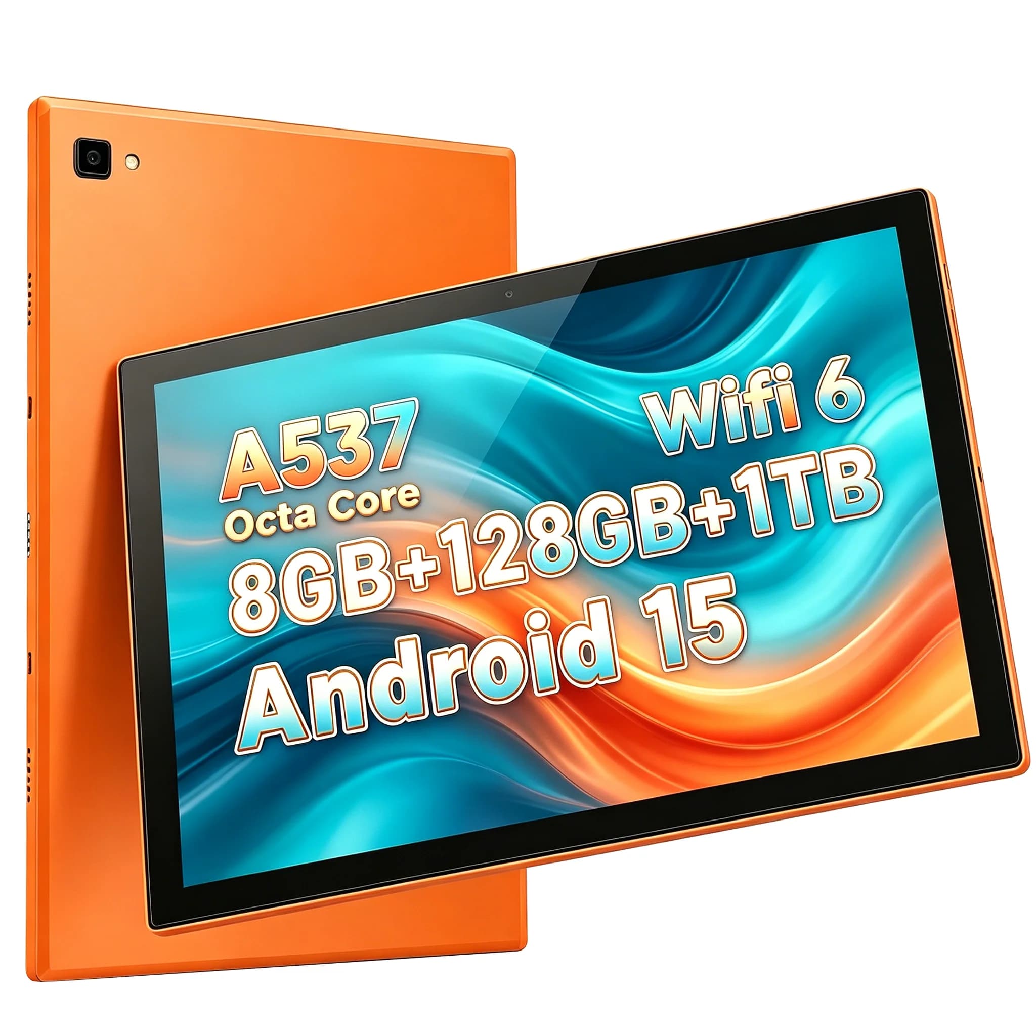 Tablet Paitanry 10.1 Android 15, 8GB (4+4GB Espandibili) RAM, 128GB ROM, 5000mAh, 1280x800 IPS HD, Octa Core, Doppio Altoparlante, WiFi, Bluetooth, SD