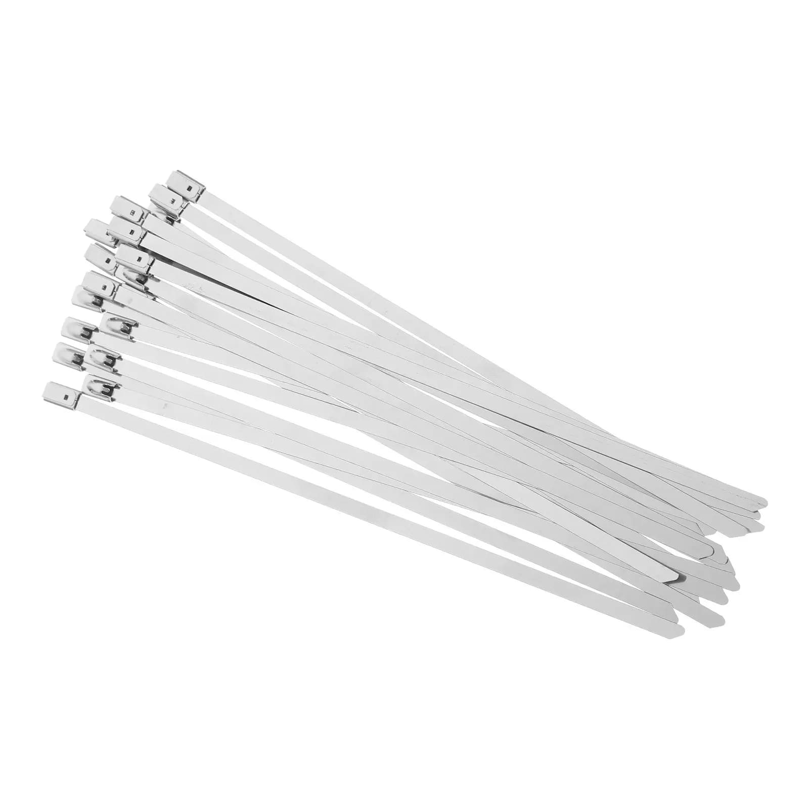 20Pcs Stainless Steel Self-Locking Cable Ties Heavy Duty 4.6mm Wide Zip Ties for Marine Transportation Industrial Use Metal Wire