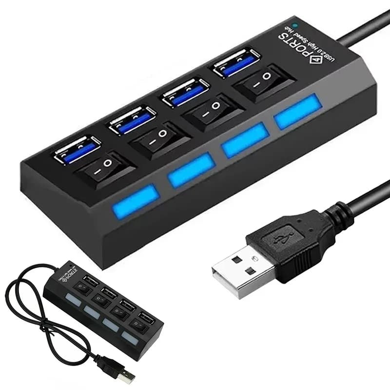 4 In 1 USB 3.0 HUB Multiple Expander With ON/OFF LED Switch Multi USB Splitter Hub 4port Adapter For Laptop Computer Accessories