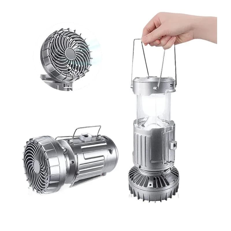 Luce da campeggio ventilatore elettrico lampada solare per cavalli ricarica USB palmare casa all'aperto multifunzionale mercato notturno illuminazione conveniente