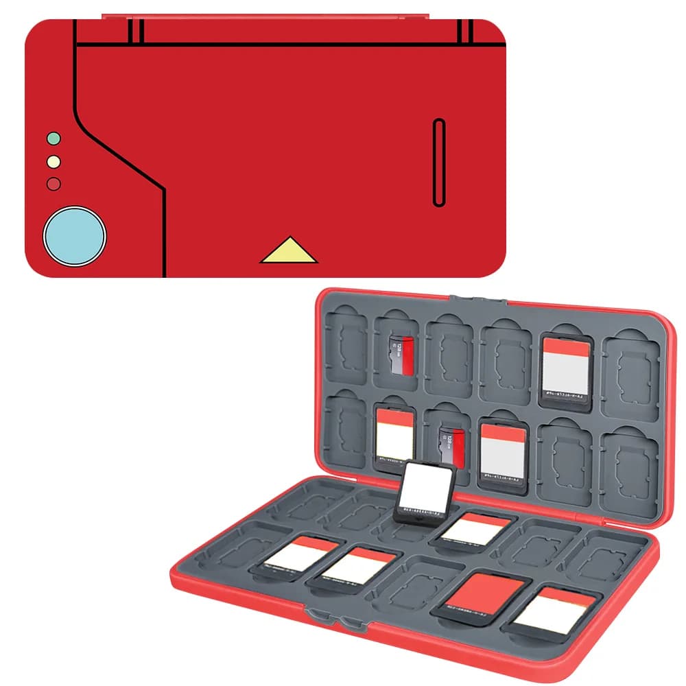 Scatola porta carte da gioco, 24 slot per giochi e 24 slot per schede Micro SD, adatta per switch, Lite/OLED/ns