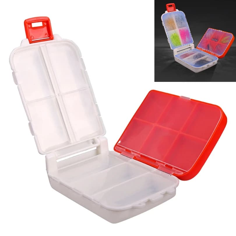 3-layer folding fishing bait box for soft baits / hooks for masks 13 compartment fishing gear