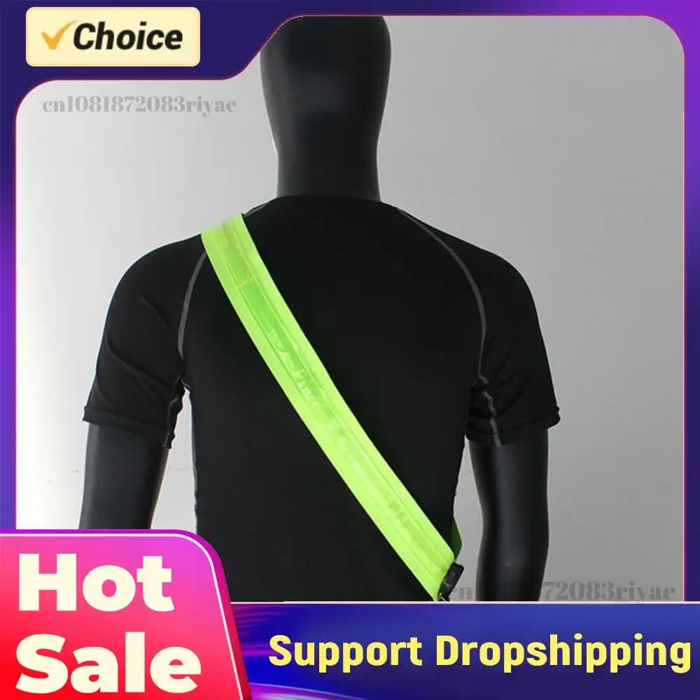 Rechargeable LED Reflective Belt with Illuminated Straps for Men and Women, Ideal for Hiking, Jogging and Open Walking