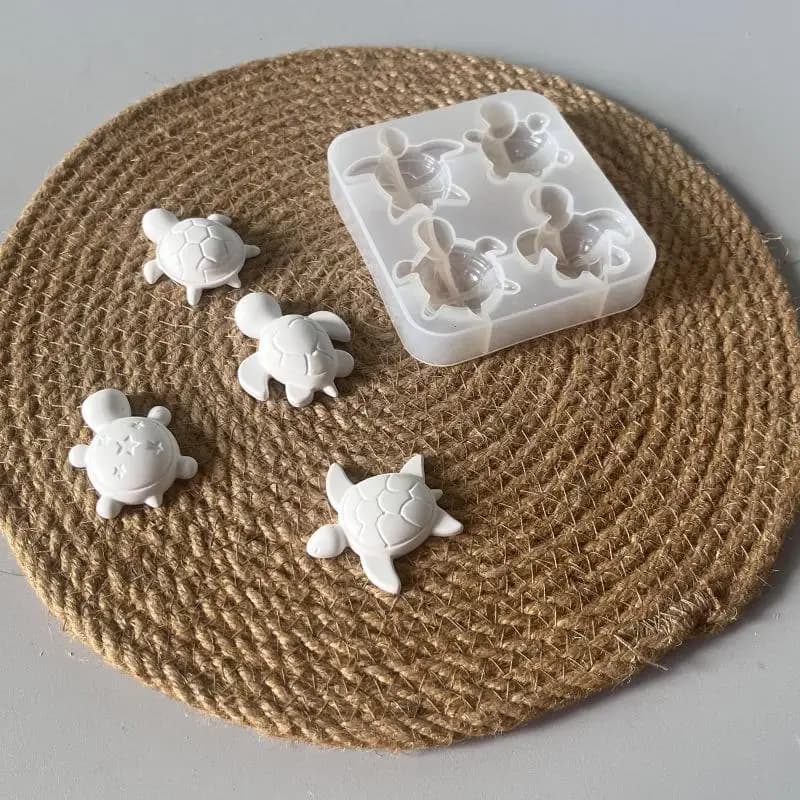 Animal Turtle Shape Silicone Mould Multipurpose Epoxy Resin Craft Mold For Soap Candle Aromatherapy Ornament Making/