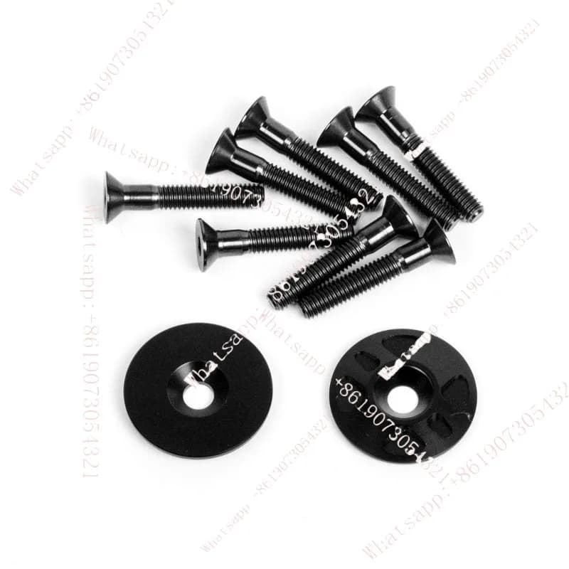 Set di Coperture per Manubrio Bicicletta 3.5g, Supporto per Mountain Bike, Copertura in Lega di Alluminio Ultra Leggera con Vite in Lega di Titanio
