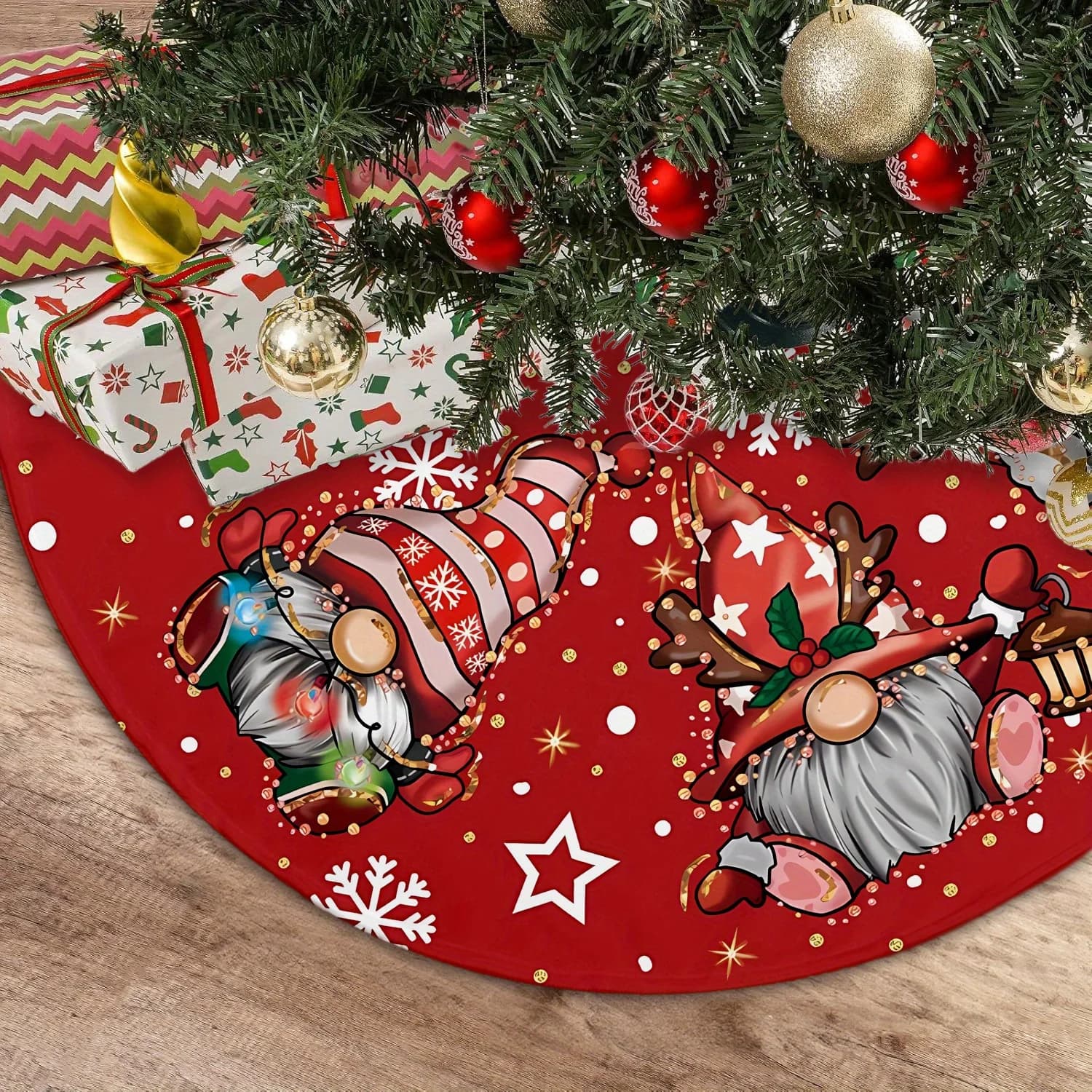 VIKAMA Christmas Dwarf Christmas Tree Dress, Suitable For Indoor And Outdoor Decoration, As Well As For Holiday Parties.