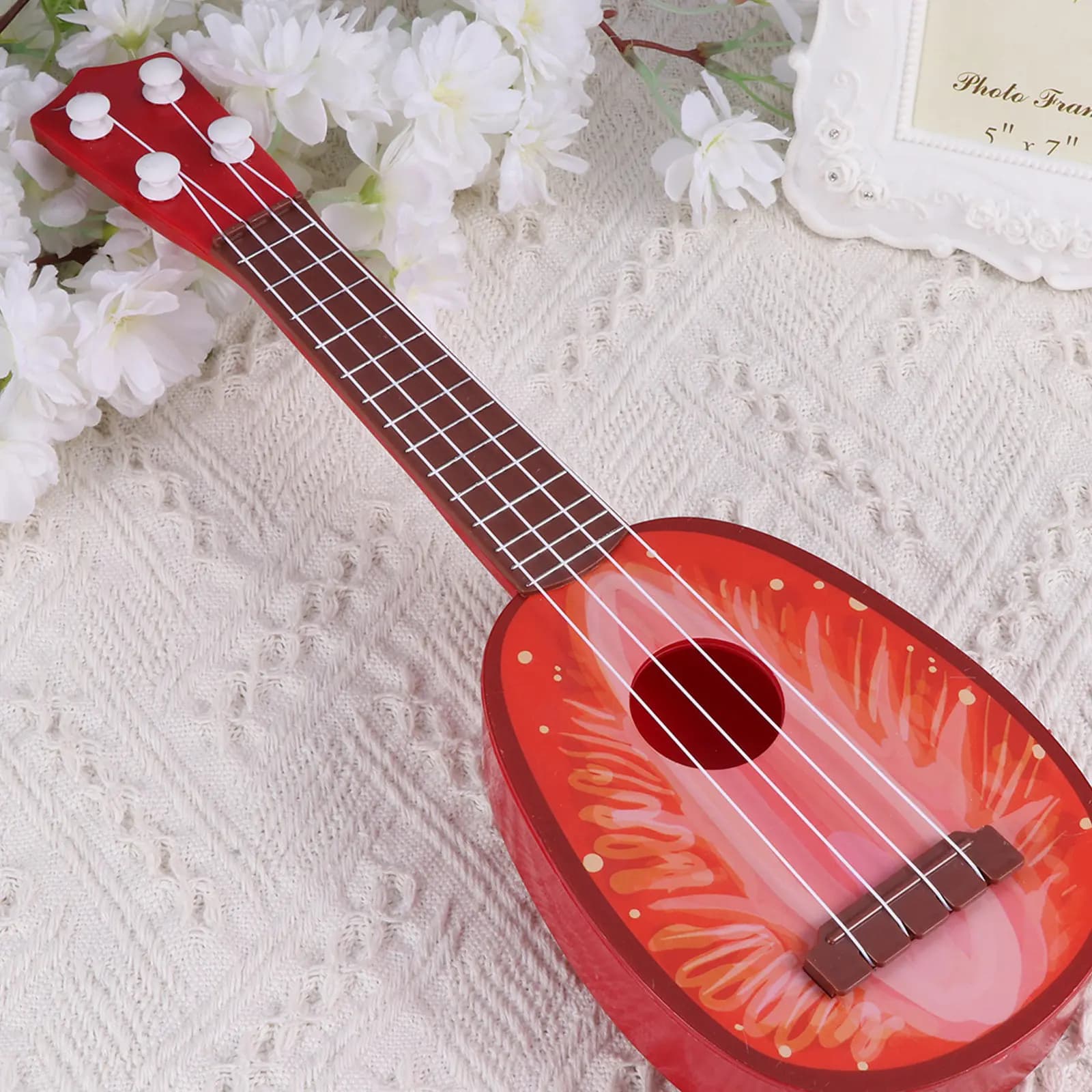 Ukulele a forma di frutta, strumento musicale giocattolo, mini chitarra per bambini, anguria per principianti, giocattoli per bambine