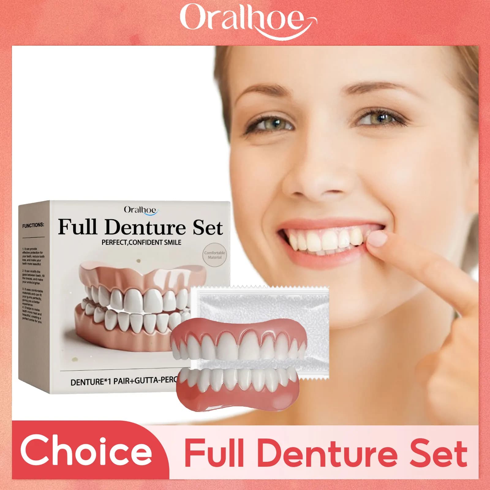 Faux Silicone teeth Lower upper veneers Protected Teeth whitening Safe smile Comfortable teeth Orthodox tools