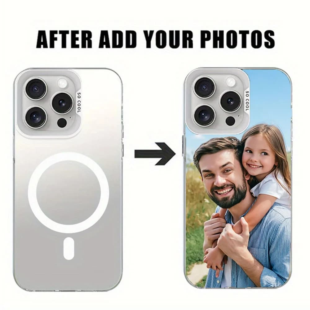 DIY Custom Magnetic Matte Case For iPhone 17 16 16e 15 14 11 Pro Max 12 13 17 For Magsafe Wireless Charger Cover