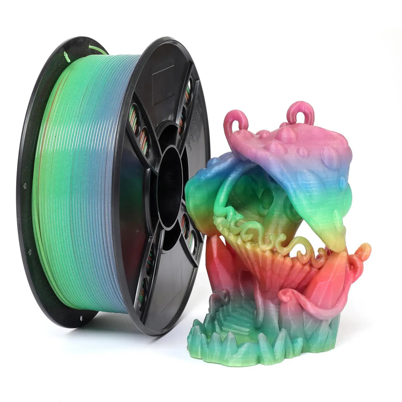 PLA Filament for 3D Printer, Multicolor Premium Material Efficient for 3D Printing, 0.25 kg, Colorful PLA Filament for Day Use