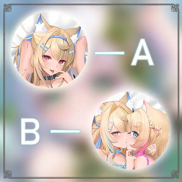 Fuwawa Mococo Anime Gioco Dakimakura Hing Body Federa Cuscino Otaku Fodere per letto Natale