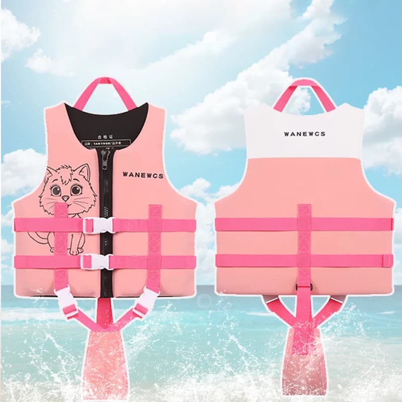 Neoprene Life Jacket for Kids Boys Girls Buoyancy Life Vest Surfing Drifting Flotation Swimming Beach Boating Water Sports Vest