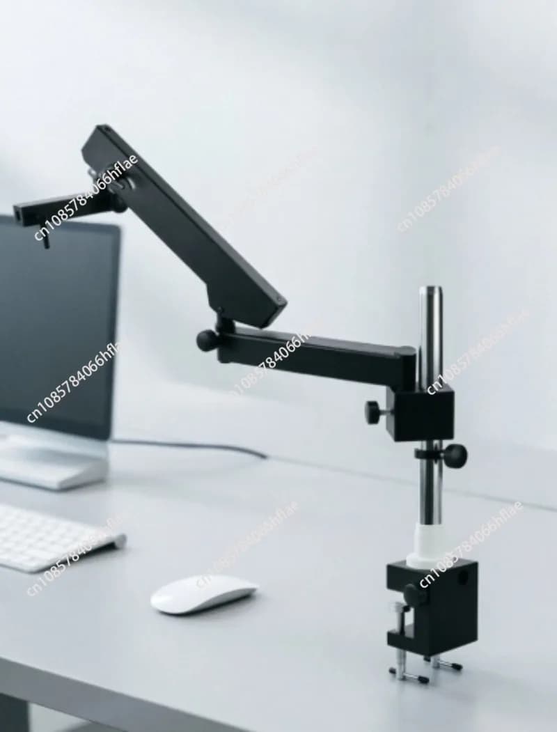 76mm Focus Holder Articulating Arm, 32mm Pillar Clamp Microscope Stand for Lab Trinocular Binocular Stereo Scope