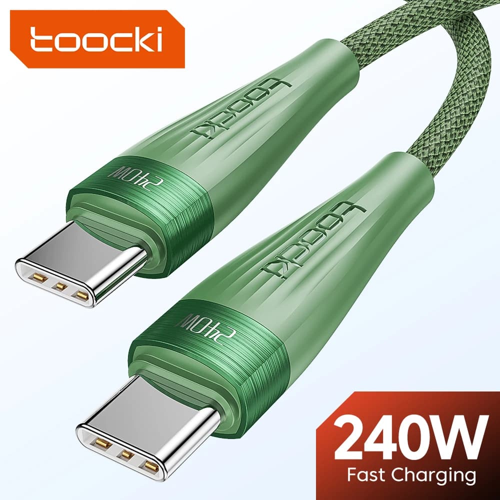 Cavo Toocki da tipo C a USB C 240W ricarica Super veloce PD 3.1 cavo di ricarica di tipo C per Macbook Xiaomi Huawei Data USBC ricarica Cabo