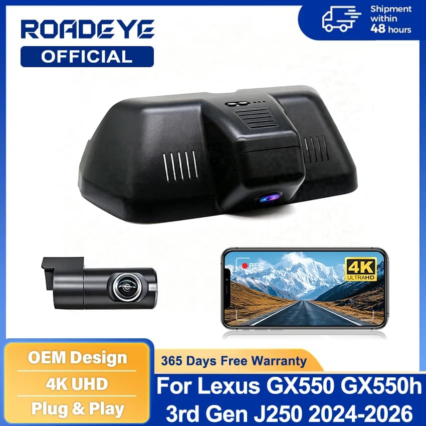 4K HD Plug and play Car Cam WIFI Dash Cam DVR For Lexus GX550 GX550h GX 550/ Land Cruiser Prado J250 250 DashCam Dvr