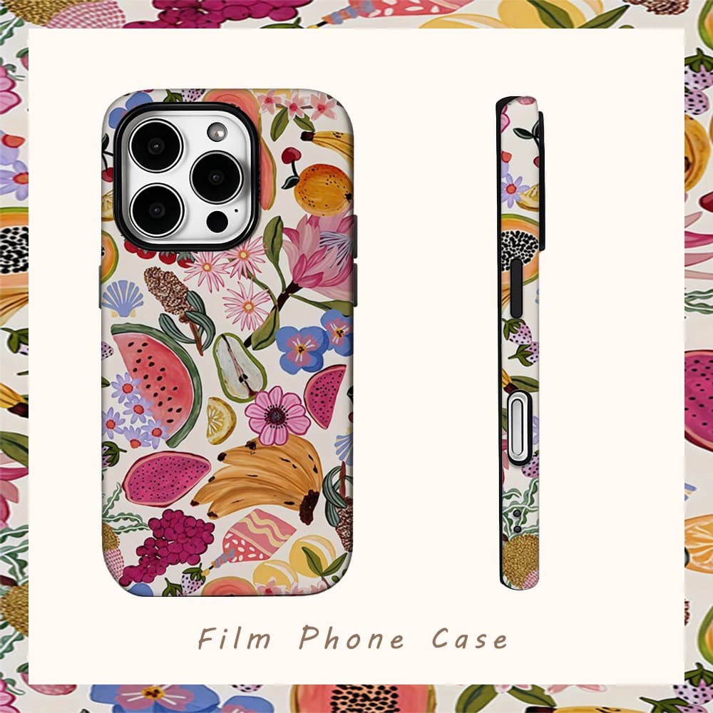 AMORE ESTIVO Custodia per telefono per IPhone 16 15 14 13 12 11 X XS XR XSMAX 7 8 Pro Max Plus Cover posteriore a doppio strato