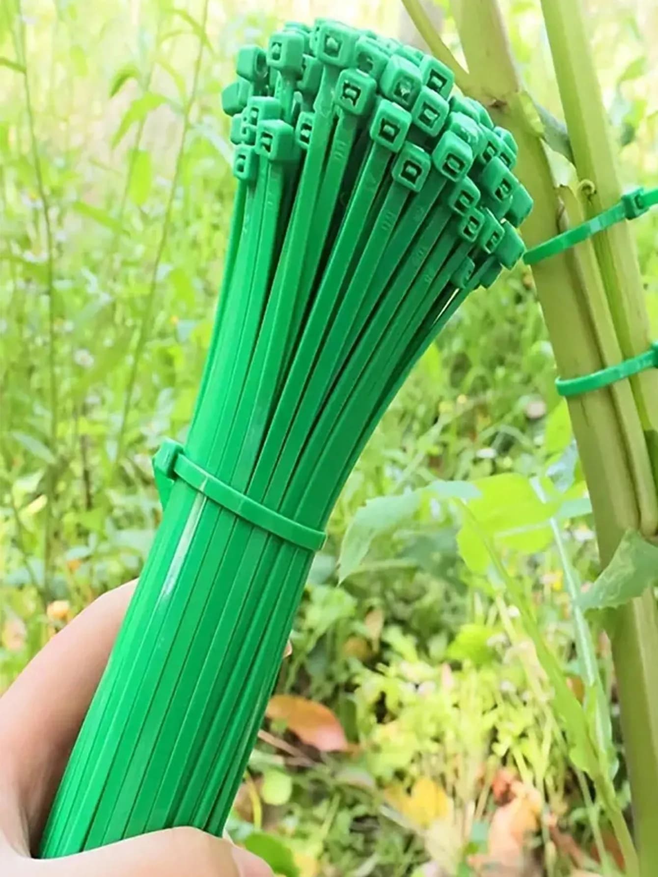Set da 100 Pezzi di Cinghie per Giardinaggio, Fascette, Cinghie in Plastica per Avvolgimento, Cinghie per Fissaggio Piante, Cavi da Giardinaggio Portatili