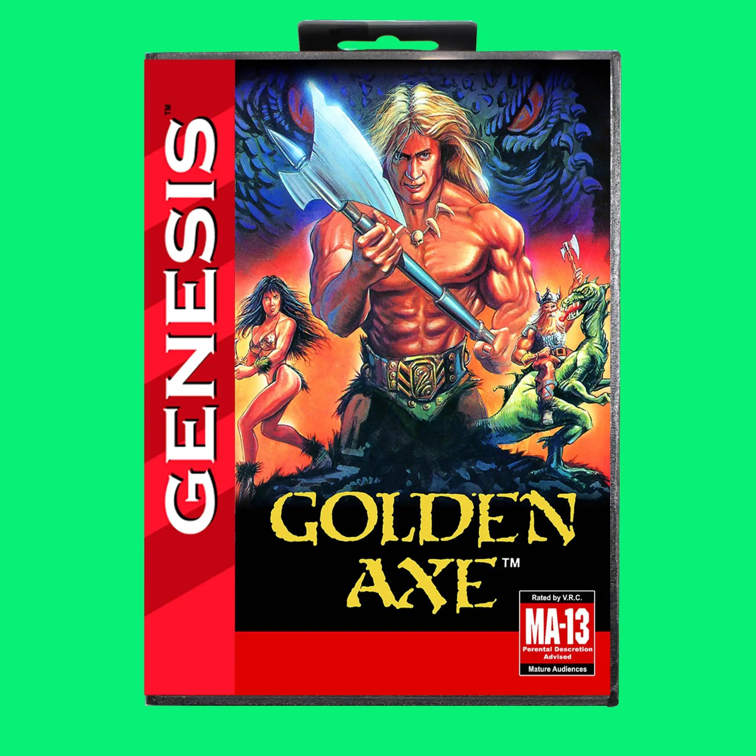 Golden Axe1 2 3 Scheda di gioco MD 16 bit con scatola per cartuccia console per videogiochi Sega Megadrive Genesis