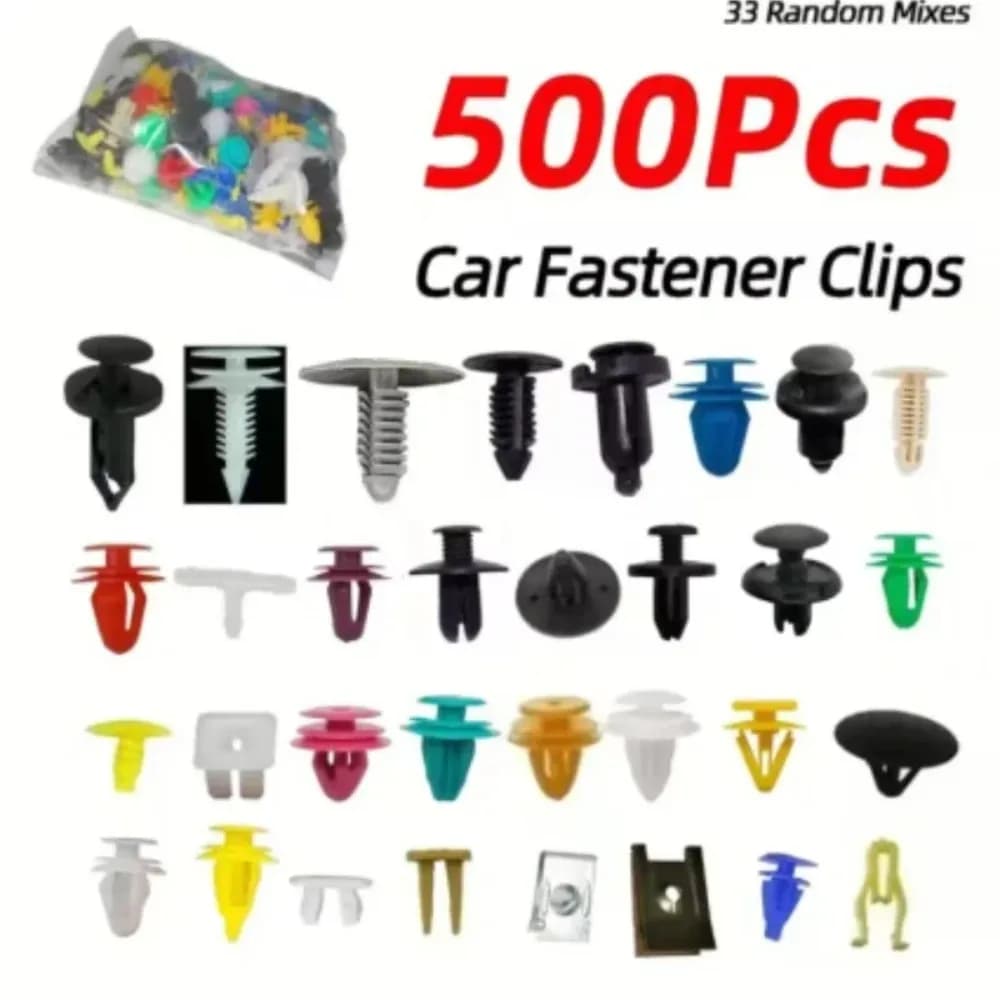 500/200/100Pcs 30 Kinds Universal Mixed Auto Fastener Car Bumper Clips Retainer Car Fastener Rivet Door Panel Liner for All Car