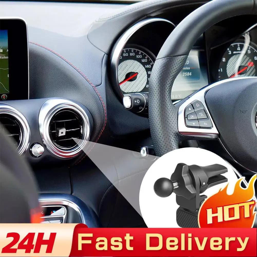 Supporto per telefono per auto 17mm Testa a sfera Supporto per presa d'aria per auto Morsetto GPS Clip Staffe per supporto per cellulare Accessori Uscita aria per auto J8X2