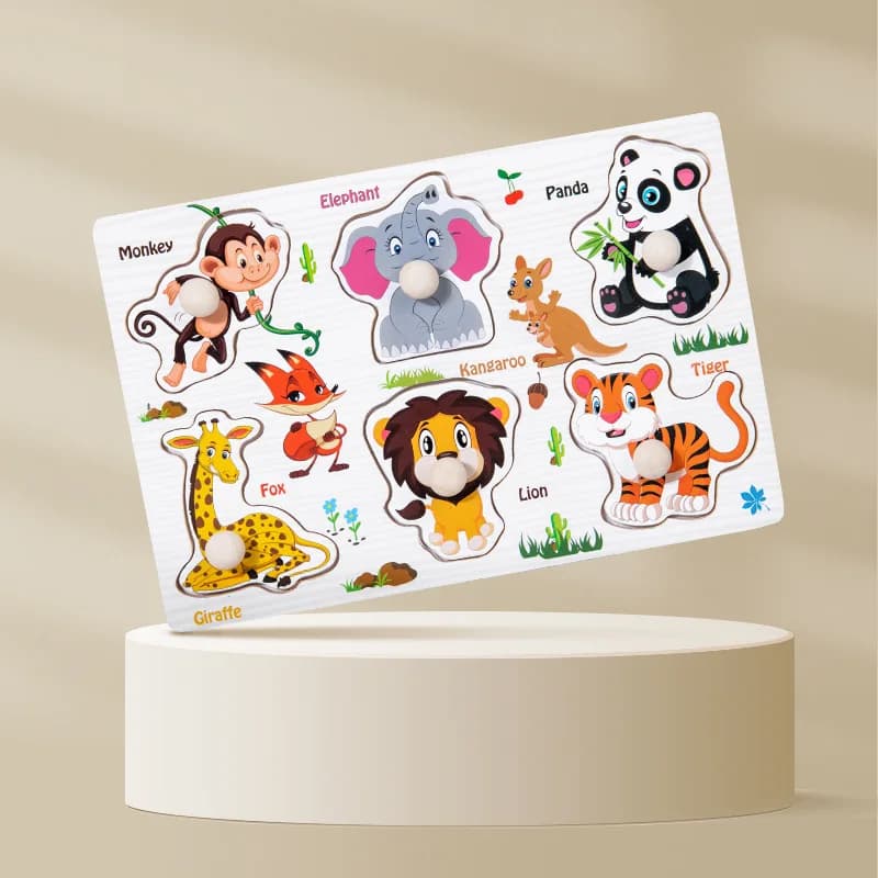 Montessori Early Education Scheda portatile 1-2 anni Puzzle per bambini Pannello abbinato Giocattolo