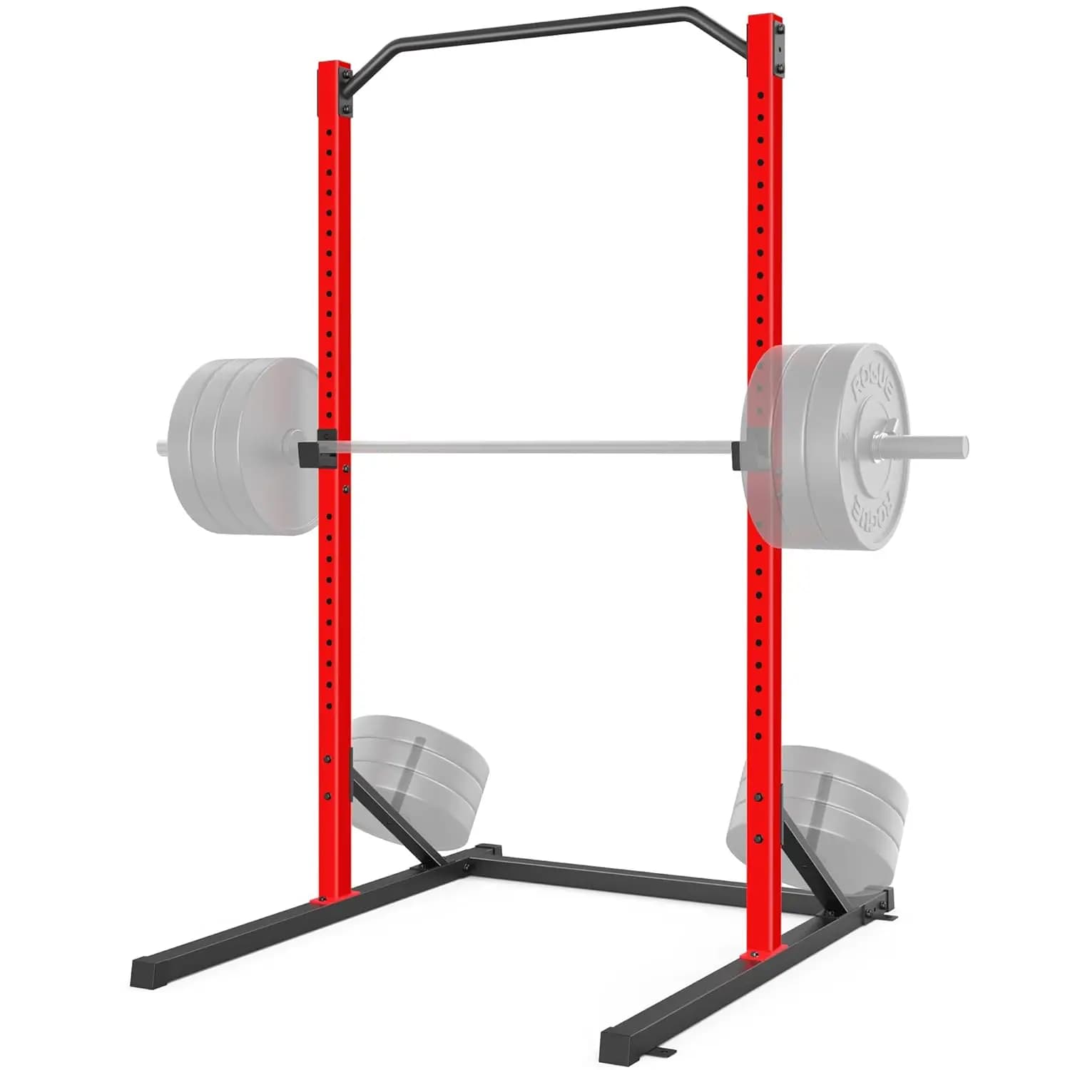 Rack for Squat, Power Cage with Traction Bar and J Hooks, Power Rack 820 Lbs Resistant with Bearer, Multifunction, Customizable