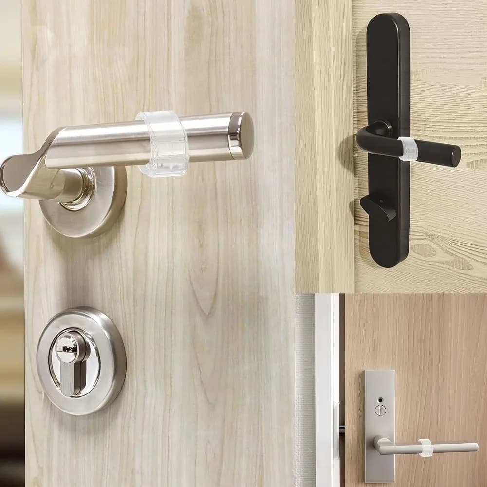 1pc PVC Door Handle Bumper Clear Anti-collision Silicone Door Knob Protector No Drill Silicone Door Stopper Home Office