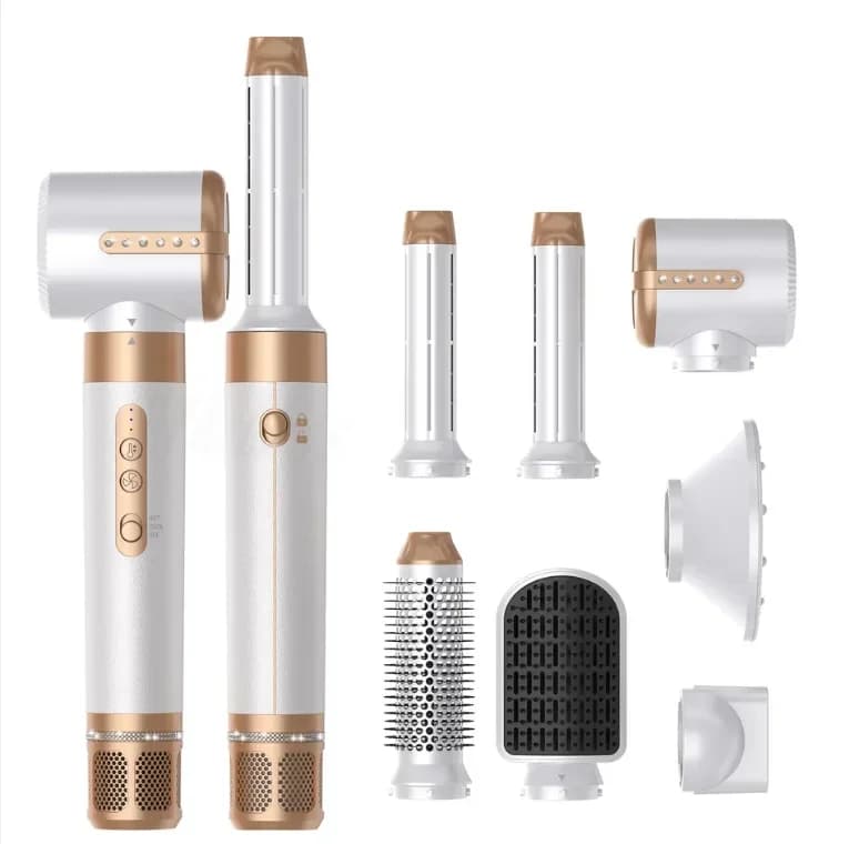 -7 in 1 styeri per capelli ad aria spazzole volumizzanti bigodino di ioni negativi soffiatore per capelli asciugatrici con spazzole ad aria calda per salone