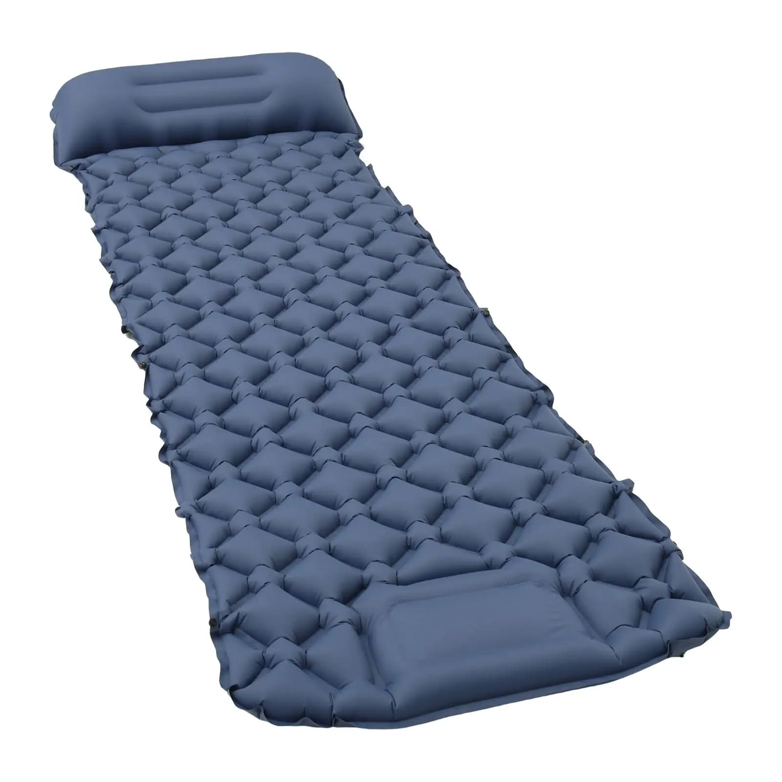 Materassino da Campeggio con Cuscino - Ultraleggero (0,6 kg) Materasso Gonfiabile per Tenda, Design con Pompa a Pedale, Collegabile per Letto Doppio