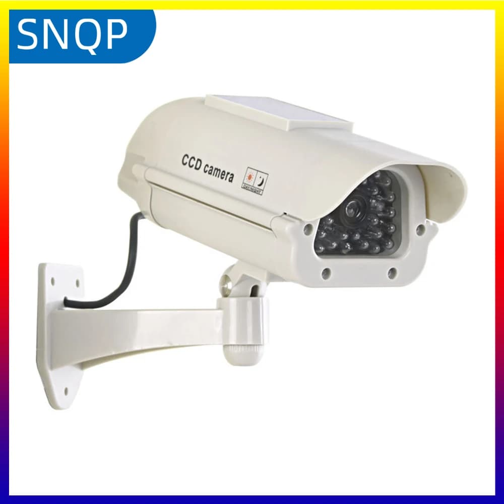 Simulation Solar Camera Waterproof Fake Camera Dummy CCD Security Camera Red Flashing Led Home Office Surveillance Scare Theft