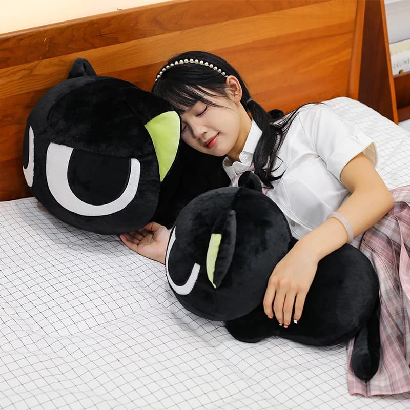Anime ufficiale La leggenda di Luo 55 cm Kawaii Xiao-Hei Xiao Hei Bel gatto bambola giocattolo peluche originale cartone animato regalo cosplay