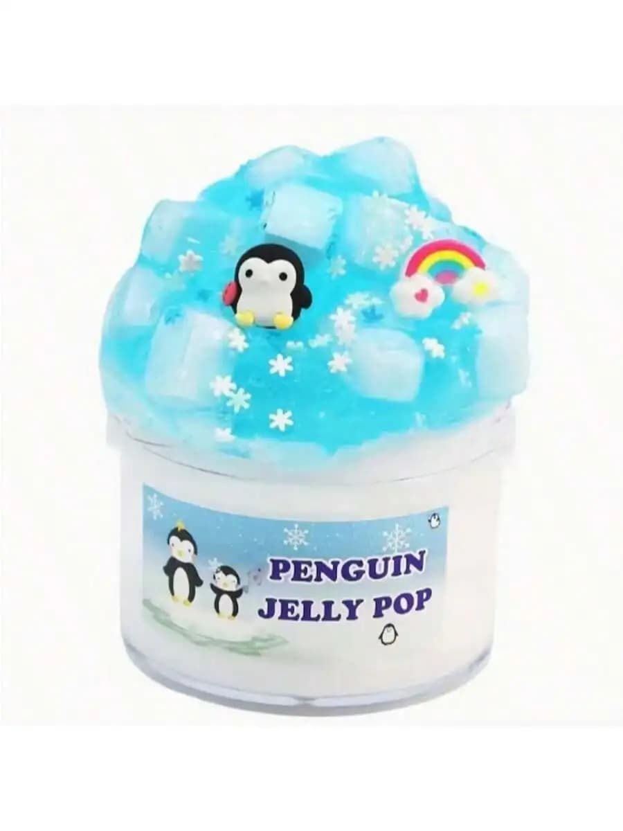 Esperienza di creazione di slime a forma di pinguino | Set di Argilla STEM e Pasta Sensoriale Blu Elastica | Set Creativo per Artigianato con Borsa Portaoggetti | Holi Perfetto