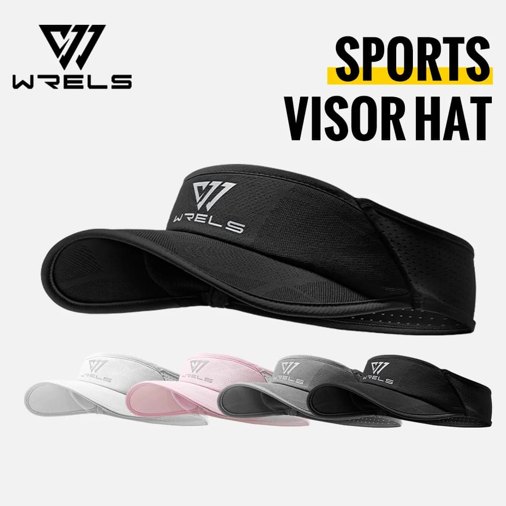 WRELS Sun Hat Cooling Stretchy Visor Men Women Mesh Baseball Top Empty Tennis Golf Cap Fishing Bike Sun Protection Running Cap