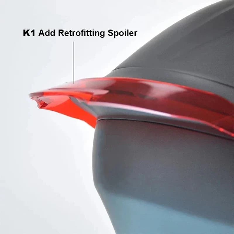 Cascos Para per K1 Casco moto Spoiler di coda Capacete De Moto K1 Casco di coda Refitting Grande spoiler Accessori universali
