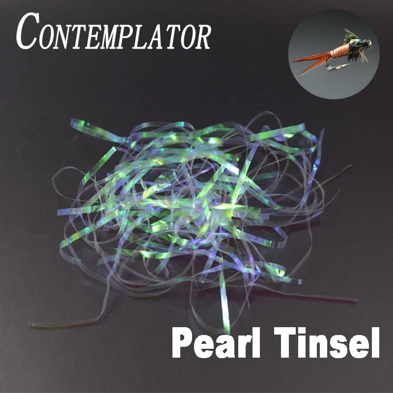 Sublimatore 2mm Pearl Flash Holographic Tinsel Scud Back 2bags Narrow Shinning Film Stonefly Nymph materiale per la costruzione di mosche in pelle sottile