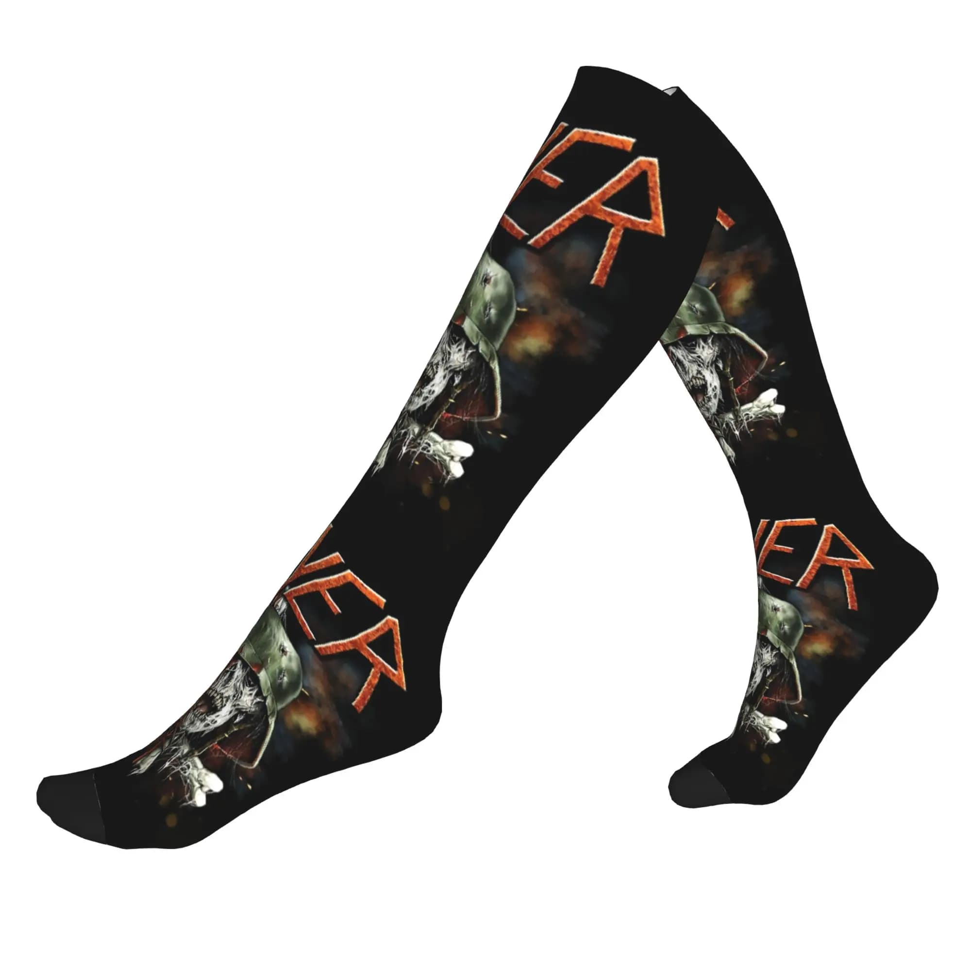 Calzini sportivi a compressione da uomo Slayers Heavy Metal Rock Band, calzini unisex con stampa 3D