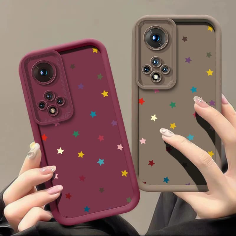 Honor 600 Lite Fashion Stars Pattern Phone Case For Huawei 400 Smart 300 Pro 200 90 Lite 70 Matte Silicone Shockproof Soft Cover